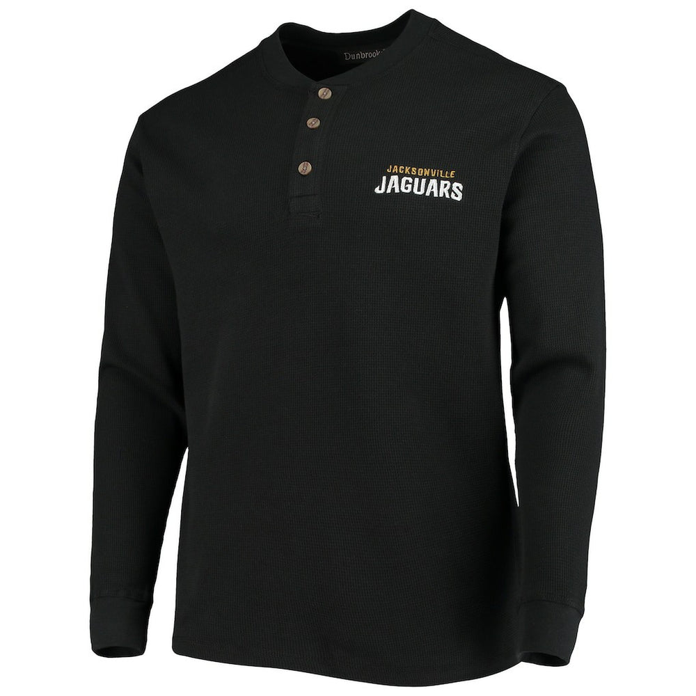 Jacksonville Jaguars Dunbrooke Logo Maverick Thermal Henley Long Sleeve T-Shirt Black - NFL