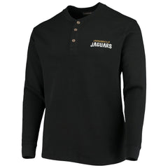 Jacksonville Jaguars Dunbrooke Logo Maverick Thermal Henley Long Sleeve T-Shirt Black - NFL