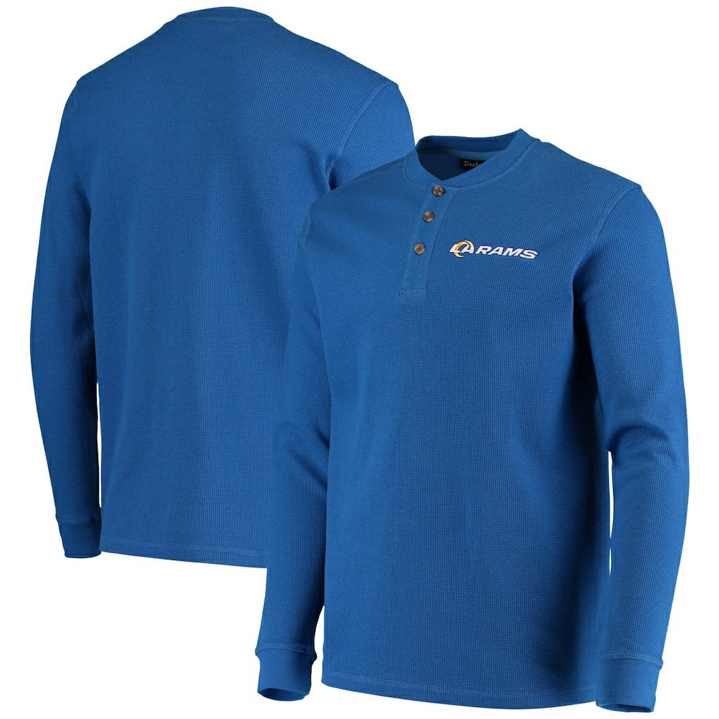Los Angeles Rams Dunbrooke Logo Maverick Thermal Henley Long Sleeve T-Shirt Royal - NFL