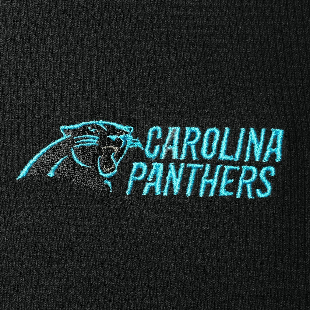 Carolina Panthers Dunbrooke Logo Maverick Thermal Henley Long Sleeve T-Shirt Black - NFL
