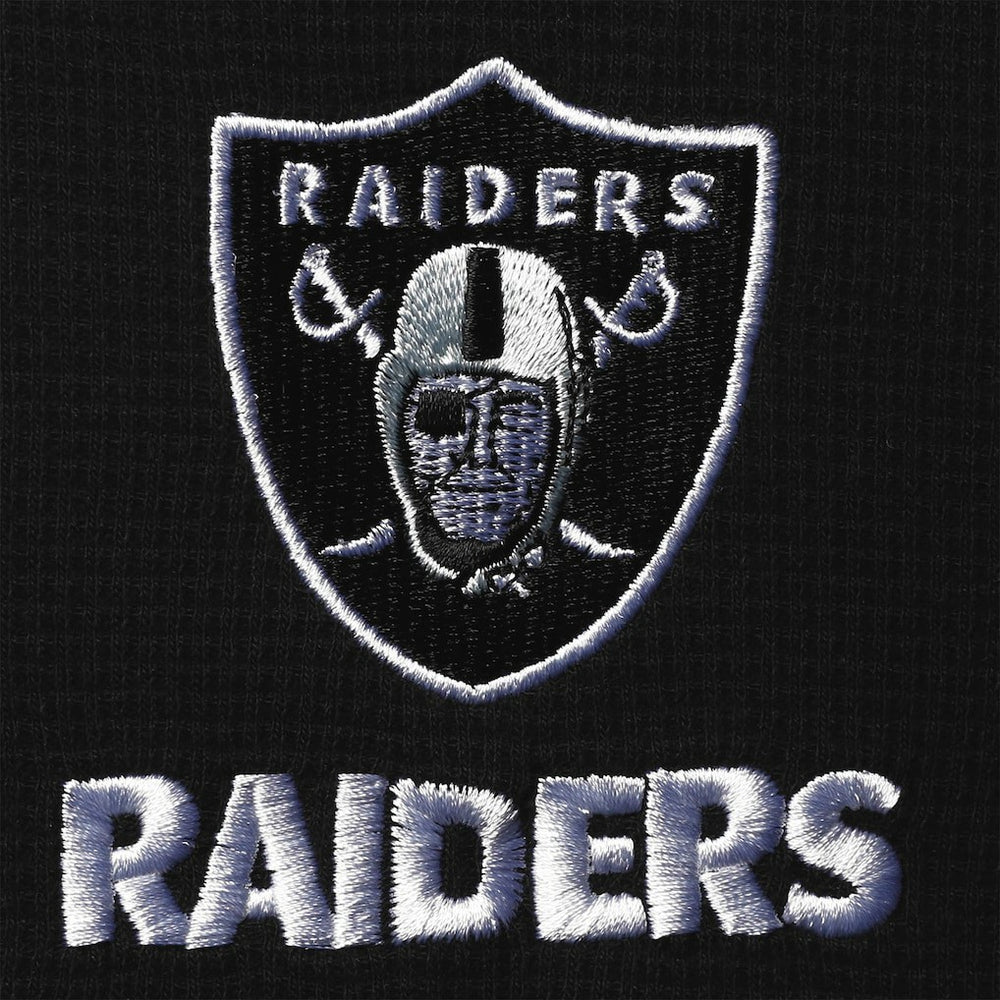 Las Vegas Raiders Dunbrooke Logo Maverick Thermal Henley Long Sleeve T-Shirt Black - NFL