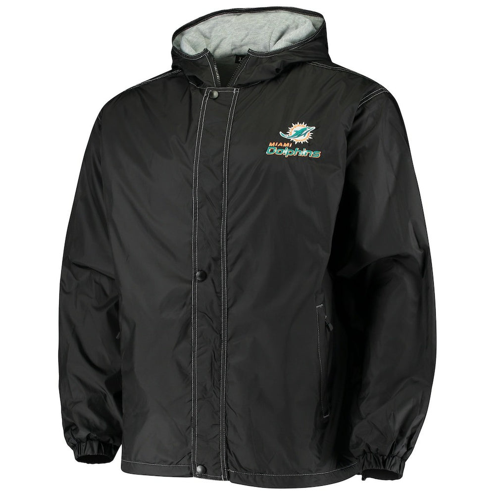 Miami Dolphins Dunbrooke Logo Legacy Stadium Full-Zip Jacket- Black - NFL