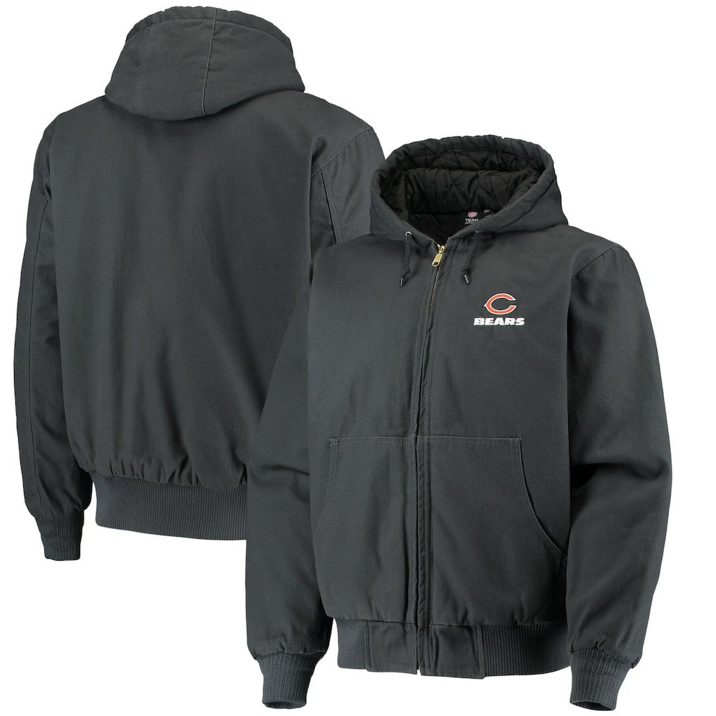 Chicago Bears Dunbrooke Dakota Cotton Canvas Hooded Jacket Navy - NFL