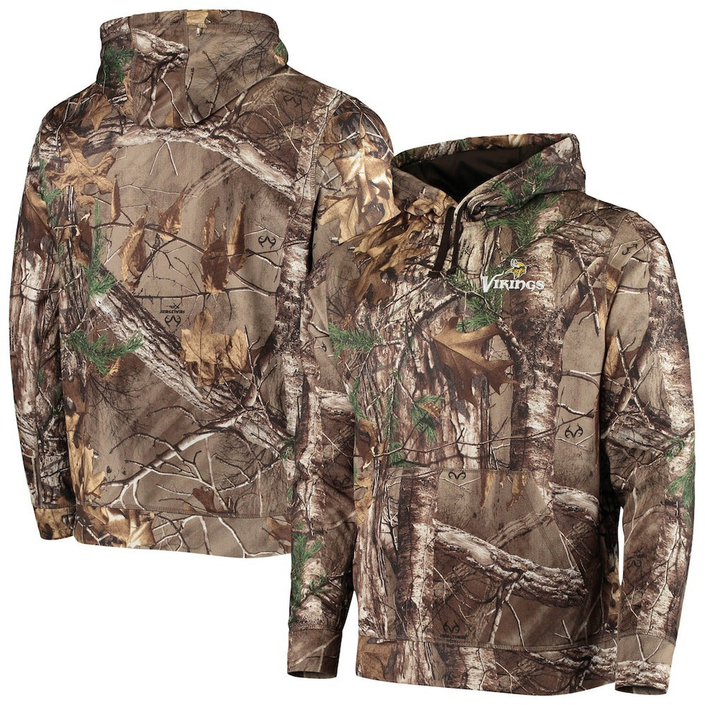 Minnesota Vikings Dunbrooke Circle Champion Tech Fleece Pullover Hoodie Realtree Camo - NFL