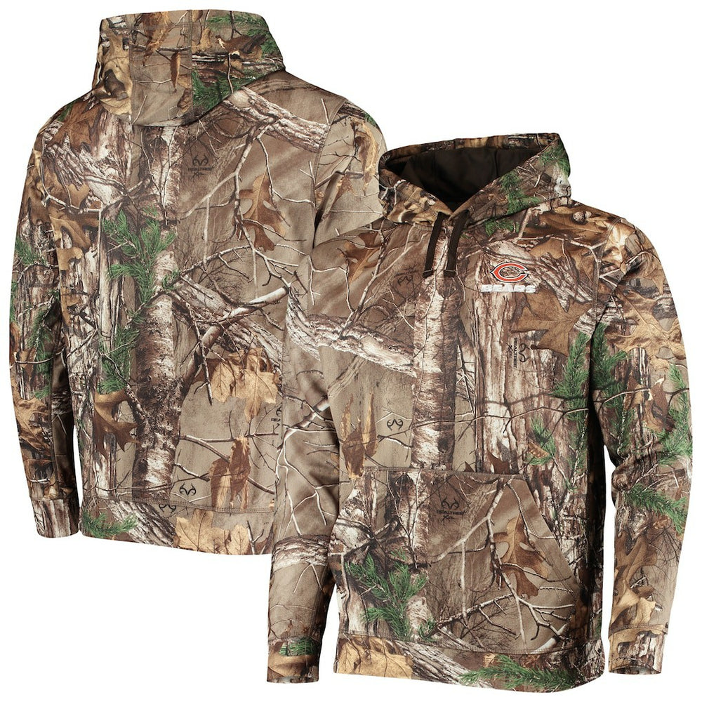 Chicago Bears Dunbrooke Circle Champion Tech Fleece Pullover Hoodie Realtree Camo - NFL