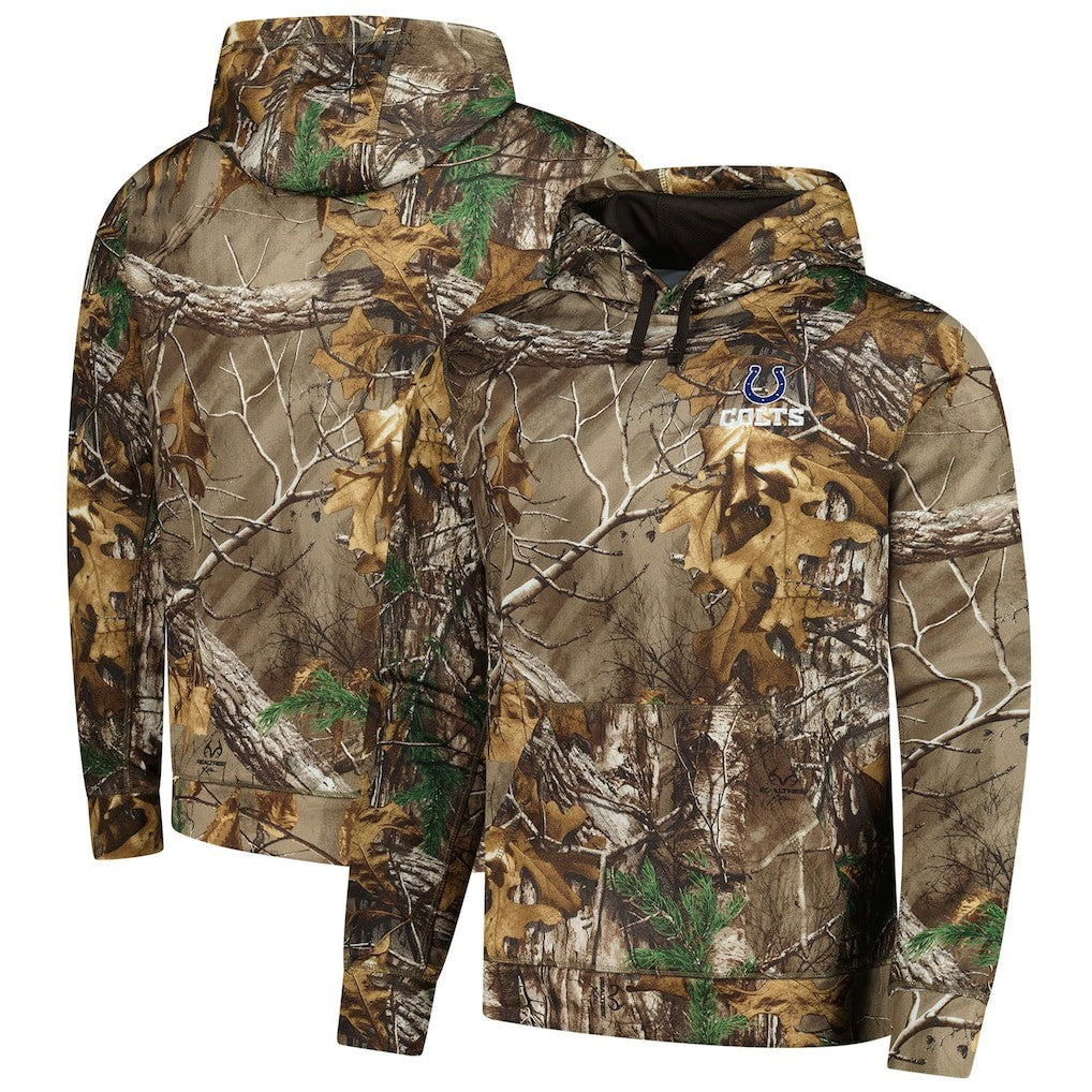 Indianapolis Colts Dunbrooke Circle Champion Tech Fleece Pullover Hoodie Realtree Camo - NFL