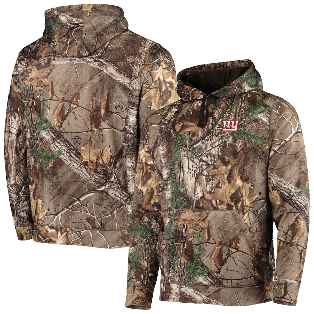 New York Giants Dunbrooke Circle Champion Tech Fleece Pullover Hoodie Realtree Camo - NFL