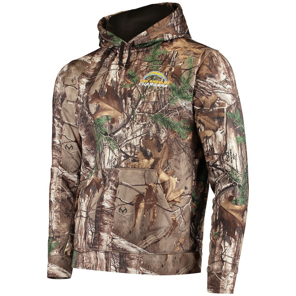 Los Angeles Chargers Dunbrooke Circle Champion Tech Fleece Pullover Hoodie Realtree Camo - NFL