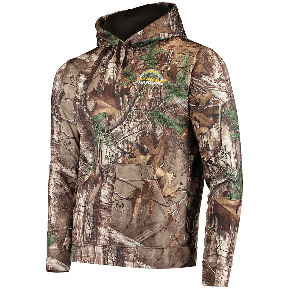 Los Angeles Chargers Dunbrooke Circle Champion Tech Fleece Pullover Hoodie Realtree Camo - NFL