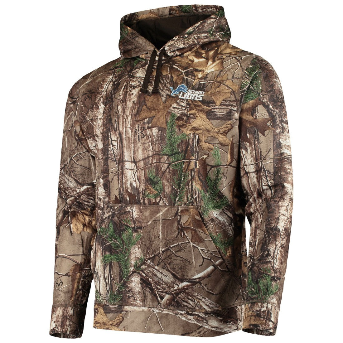 Detroit Lions Dunbrooke Circle Champion Tech Fleece Pullover Hoodie Realtree Camo - NFL