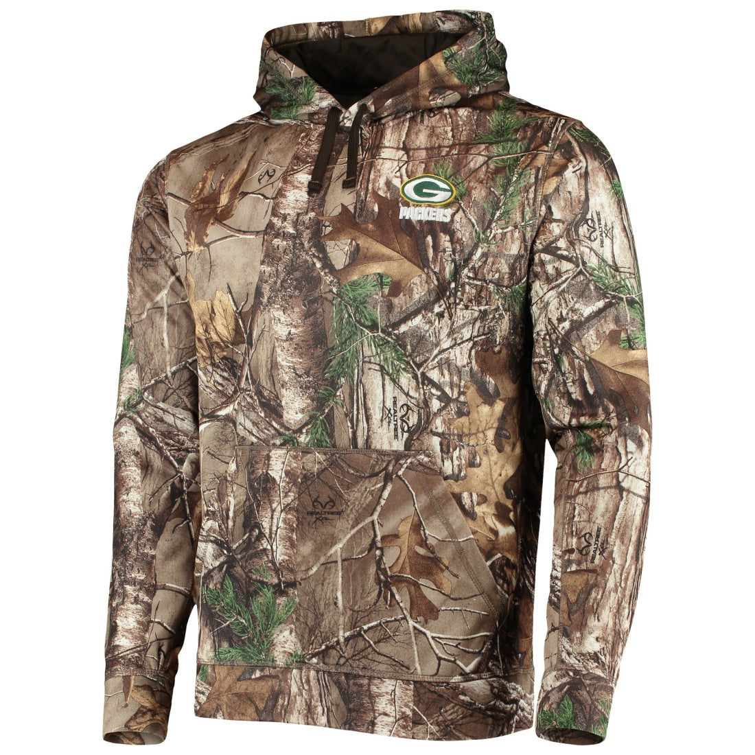 Green Bay Packers Dunbrooke Circle Champion Tech Fleece Pullover Hoodie Realtree Camo - NFL