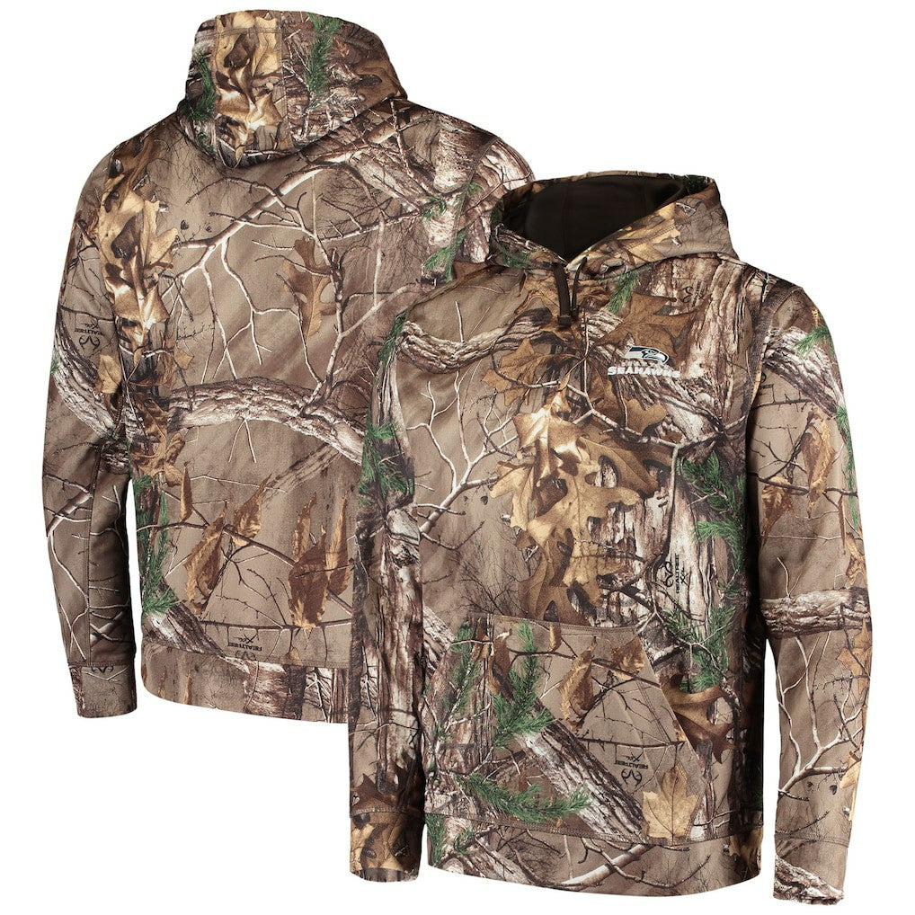 Seattle Seahawks Dunbrooke Circle Champion Tech Fleece Pullover Hoodie Realtree Camo - NFL