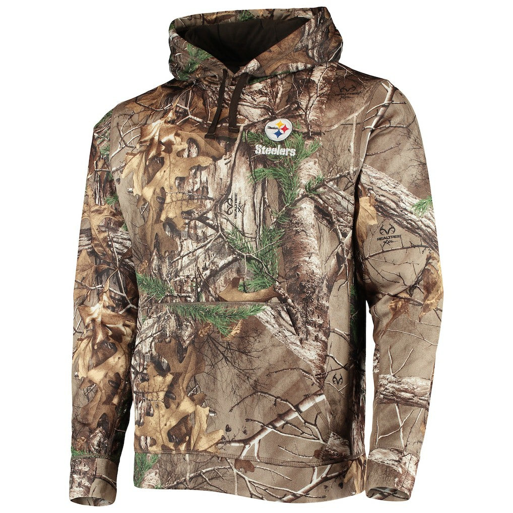 Pittsburgh Steelers Dunbrooke Circle Champion Tech Fleece Pullover Hoodie Realtree Camo - NFL