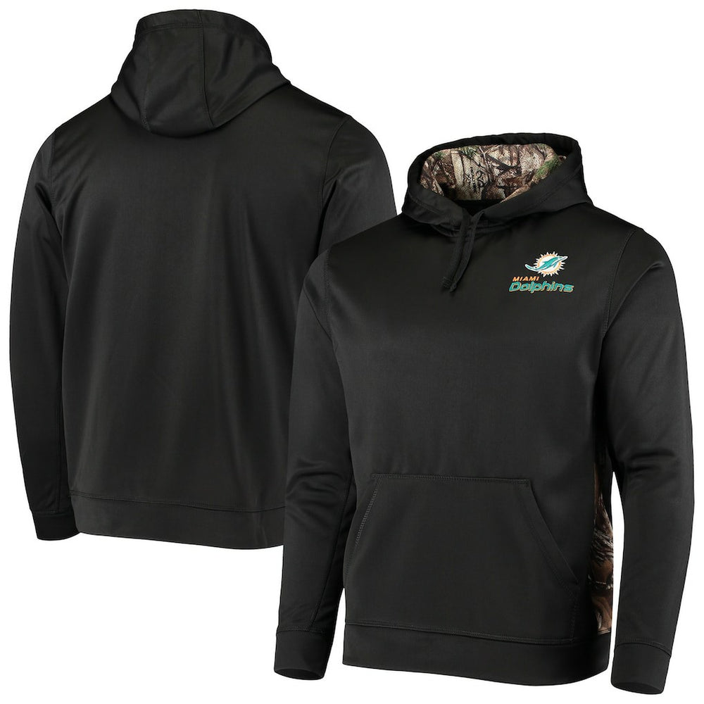 Miami Dolphins Dunbrooke Logo Ranger Pullover Hoodie Black/Realtree Camo - NFL