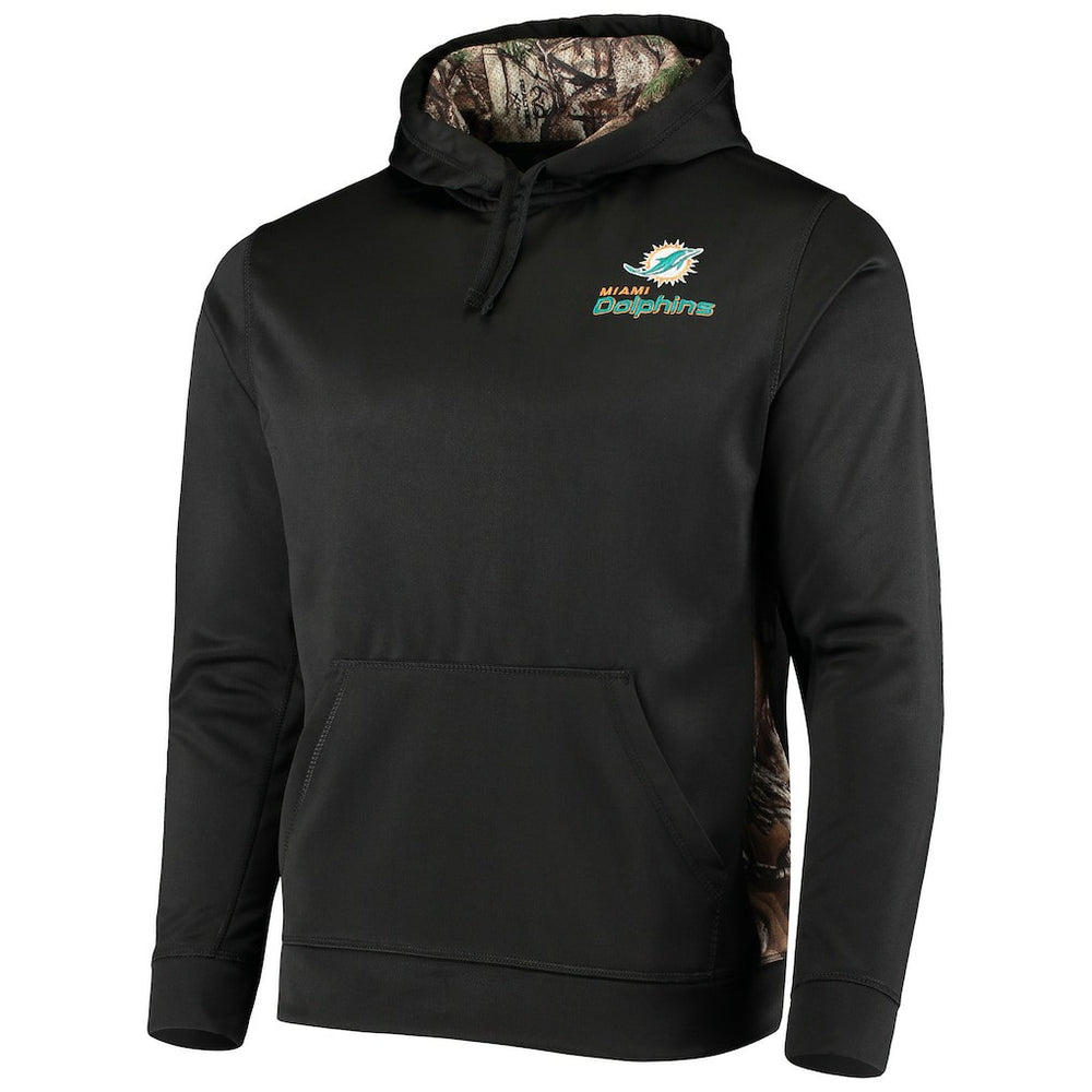 Miami Dolphins Dunbrooke Logo Ranger Pullover Hoodie Black/Realtree Camo - NFL
