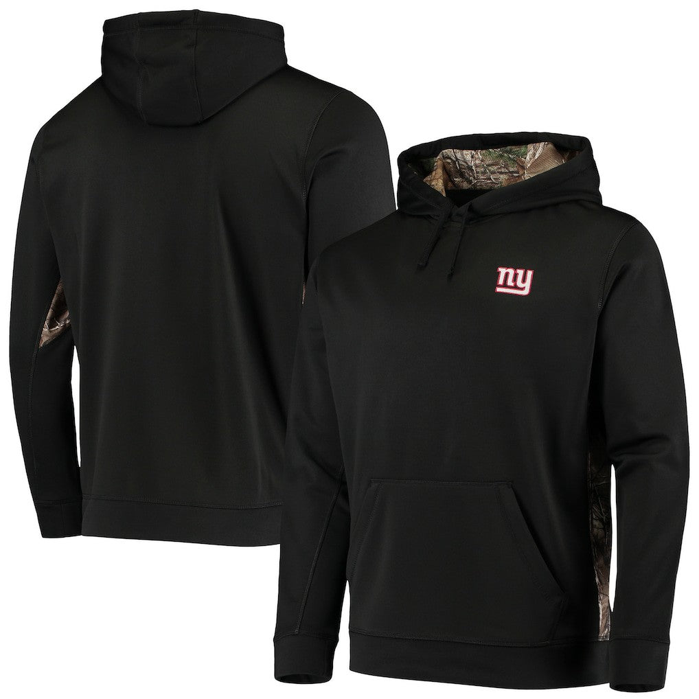 New York Giants Dunbrooke Logo Ranger Pullover Hoodie Black/Realtree Camo - NFL