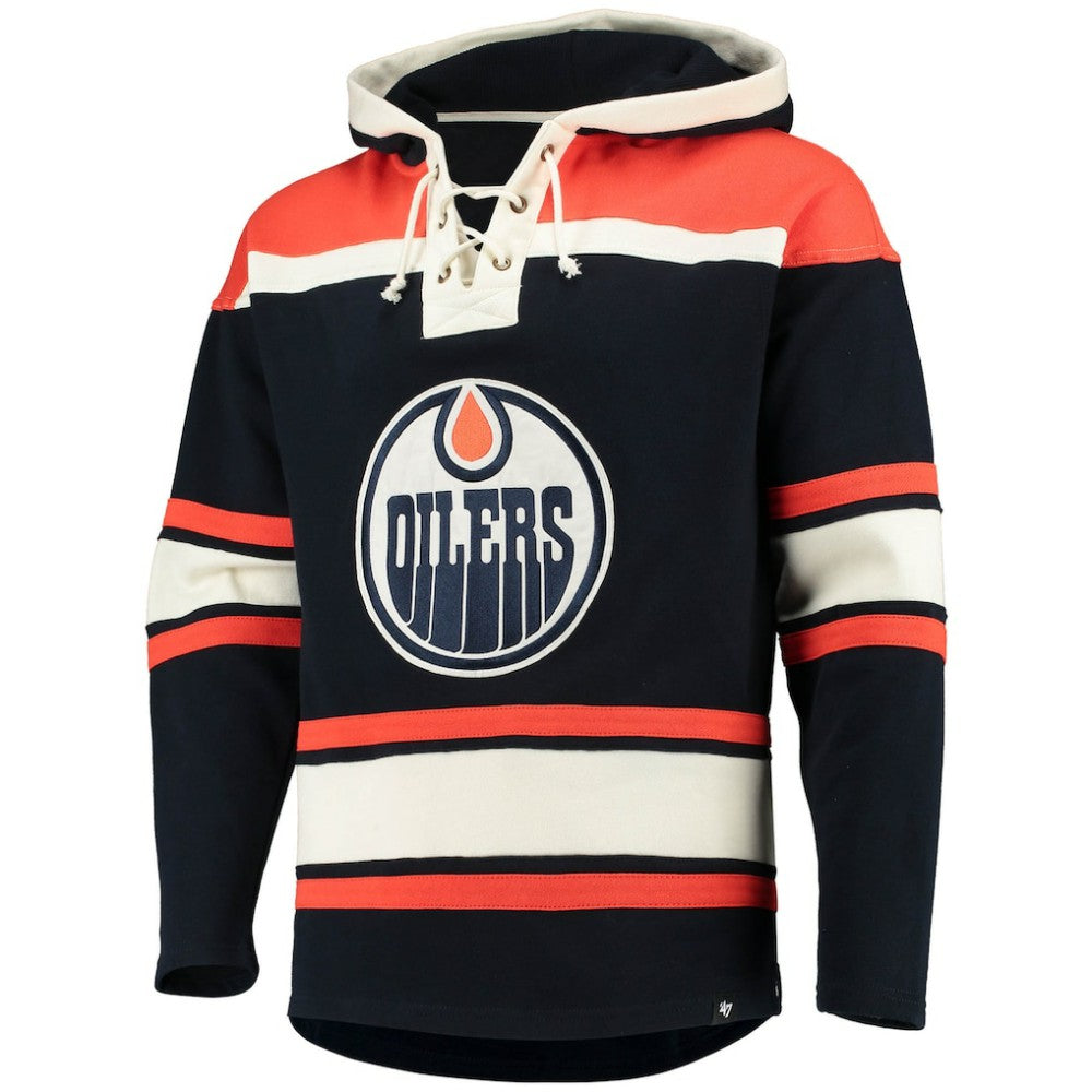 Connor McDavid Edmonton Oilers - '47 Player Name & Number Lacer Pullover Hoodie Navy