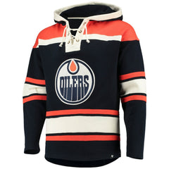 Connor McDavid Edmonton Oilers - '47 Player Name & Number Lacer Pullover Hoodie Navy