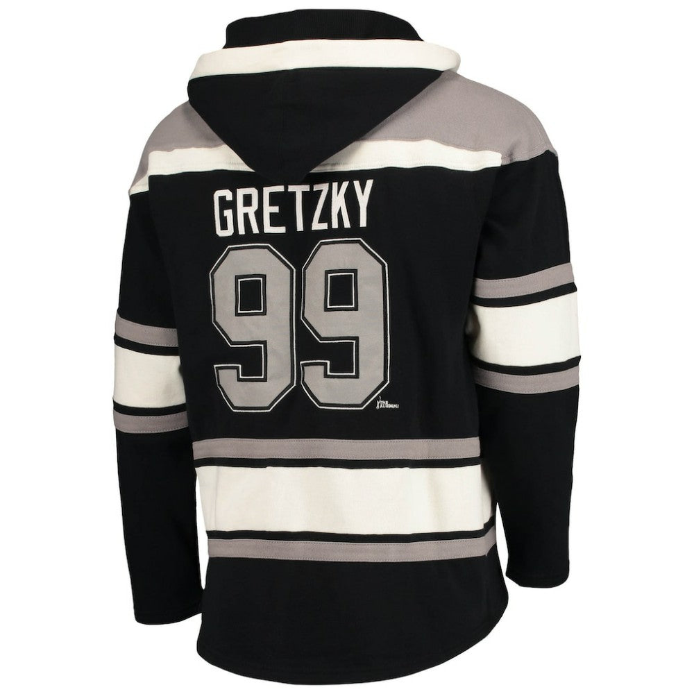 Wayne Gretzky Los Angeles Kings - '47 Retired Player Name & Number Lacer Pullover Hoodie Black