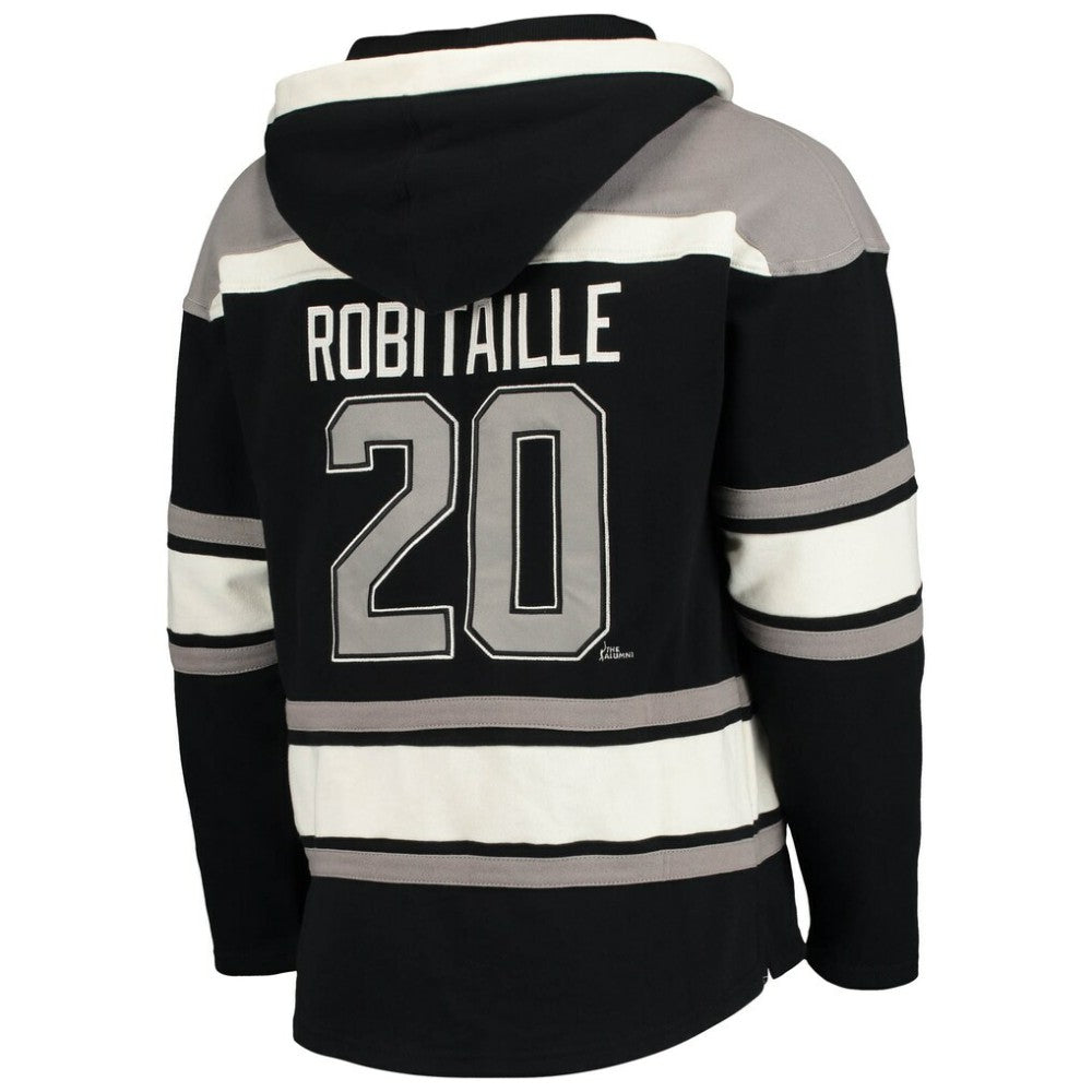 Luc Robitaille Los Angeles Kings - '47 Retired Player Name & Number Lacer Pullover Hoodie Black