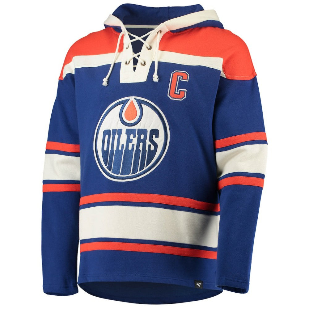 Wayne Gretzky Edmonton Oilers - '47 Retired Player Name & Number Lacer Pullover Hoodie Royal