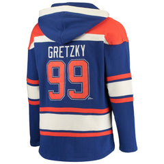 Wayne Gretzky Edmonton Oilers - '47 Retired Player Name & Number Lacer Pullover Hoodie Royal