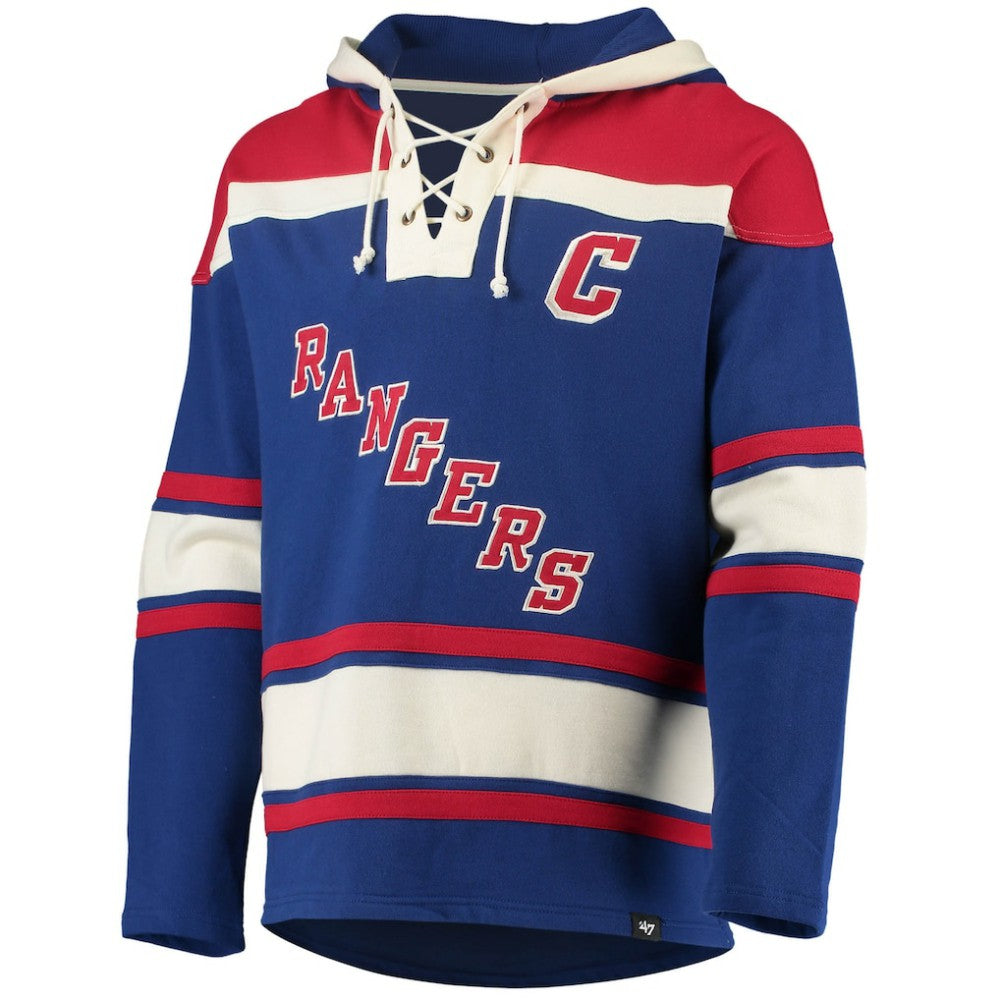 Mark Messier New York Rangers '47 Retired Player Name & Number Lacer Pullover Hoodie Blue