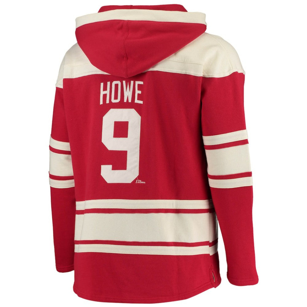 Gordie Howe Detroit Red Wings - '47 Retired Player Name & Number Lacer Pullover Hoodie Red