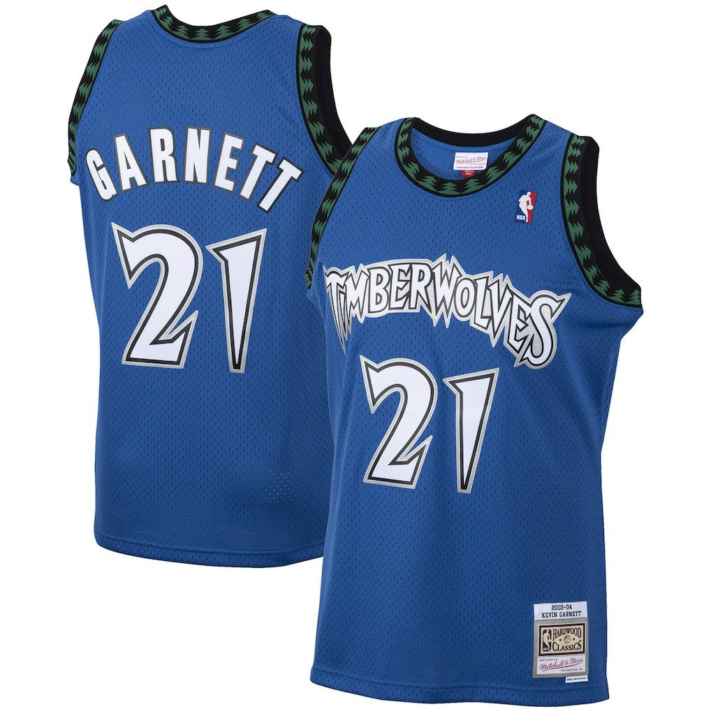 Mitchell & Ness - Kevin Garnett Minnesota Timberwolves 2003/04 Hardwood Classics Swingman Jersey - Blue