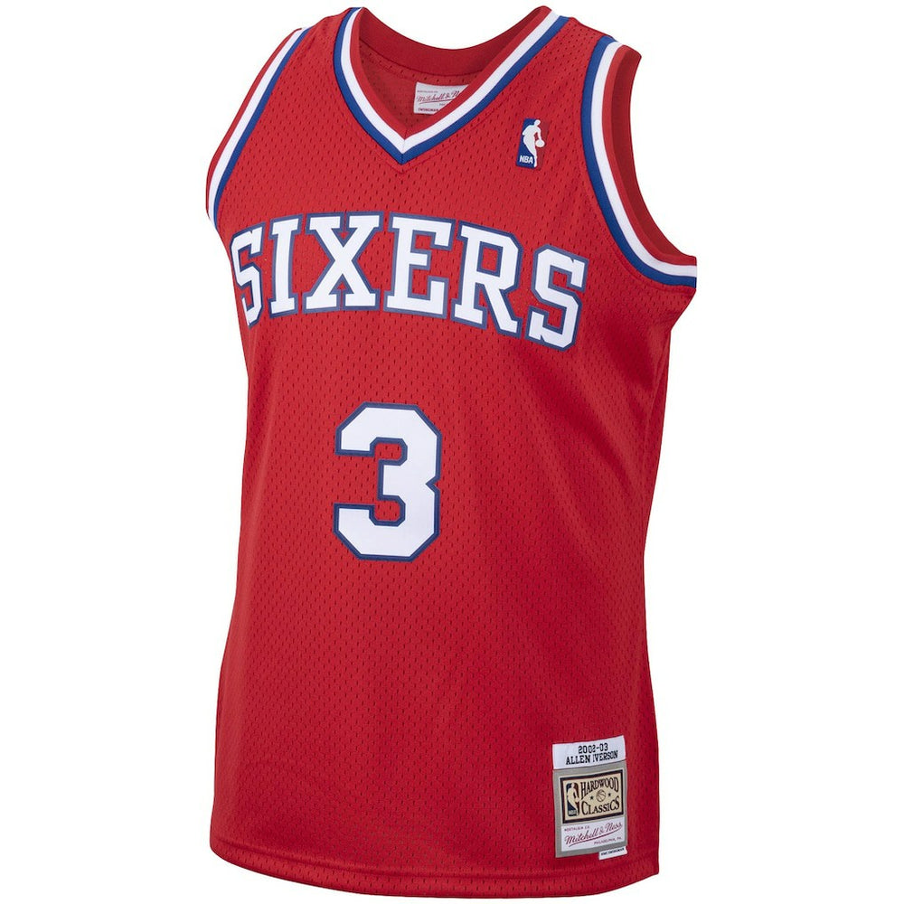 Mitchell & Ness - Allen Iverson Philadelphia 76ers 2002/03 Hardwood Classics Swingman Jersey - Red