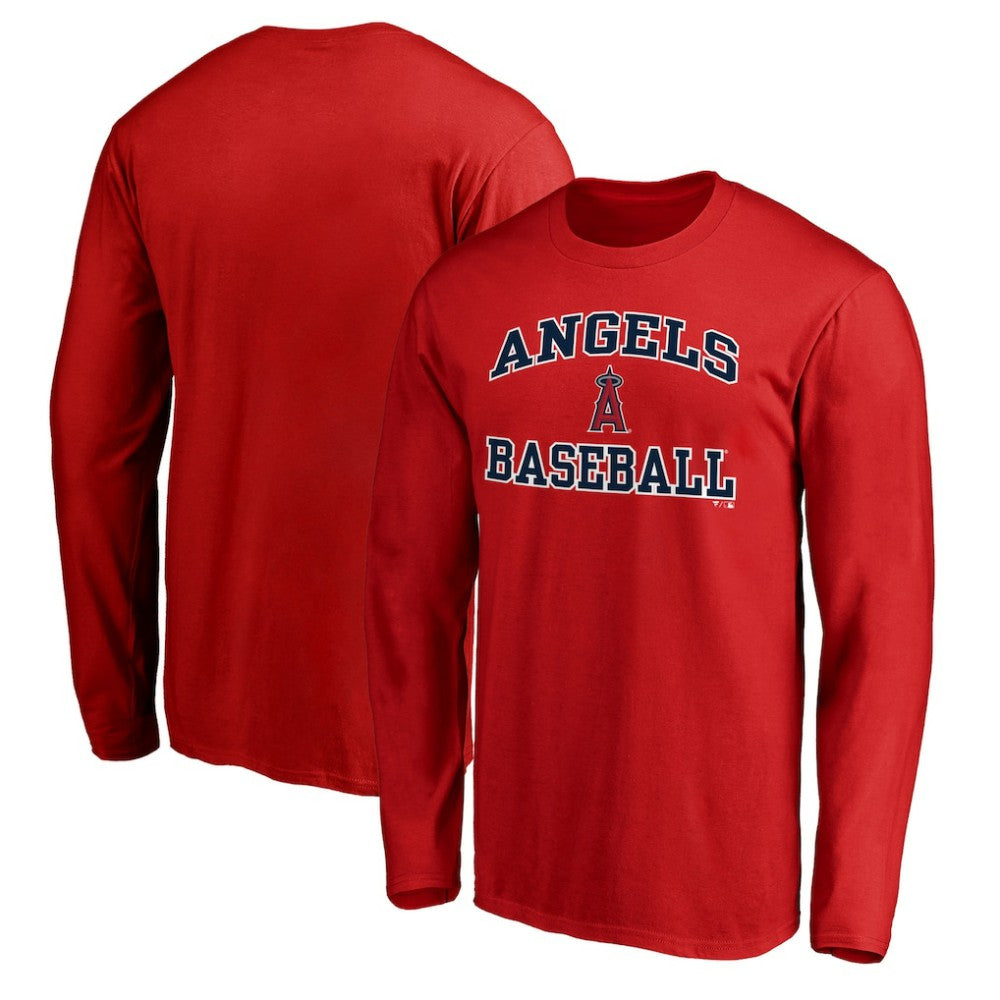 Men's Red Los Angeles Angels Team Heart & Soul Long Sleeve T-Shirt for sale