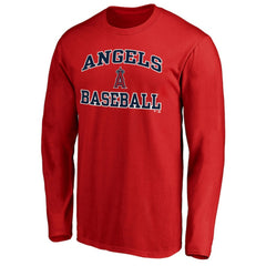 Men's Red Los Angeles Angels Team Heart & Soul Long Sleeve T-Shirt for sale