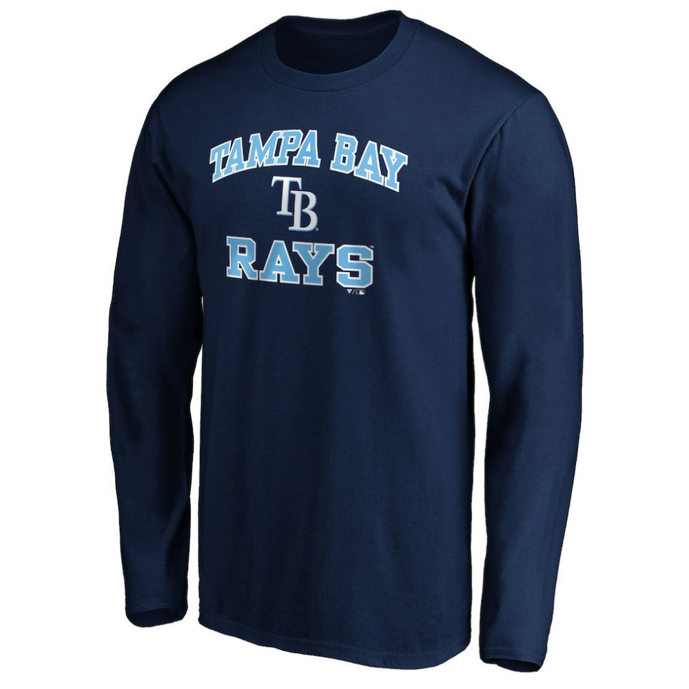 Men's Navy Tampa Bay Rays Team Heart & Soul Long Sleeve T-Shirt Sale