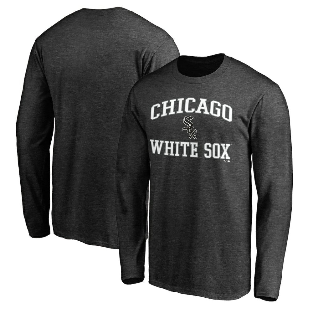 Men's Charcoal Chicago White Sox Team Heart & Soul Long Sleeve T-Shirt On Sale