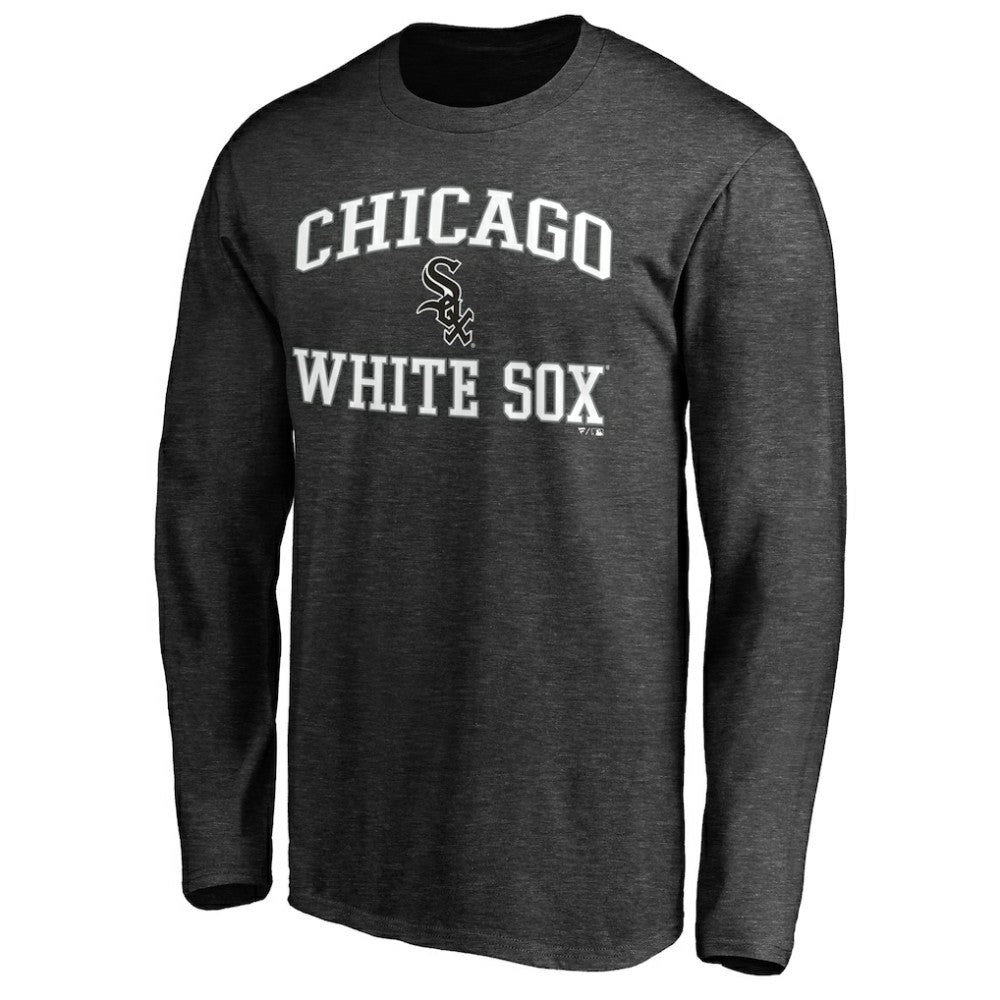Men's Charcoal Chicago White Sox Team Heart & Soul Long Sleeve T-Shirt On Sale