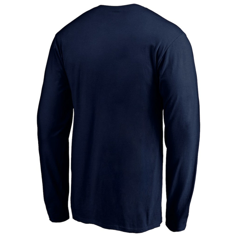 Men's Navy Chicago Cubs Team Heart & Soul Long Sleeve T-Shirt Clearance