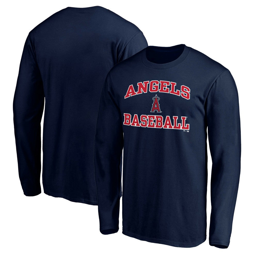 Men's Navy Los Angeles Angels Team Heart & Soul Long Sleeve T-Shirt Online
