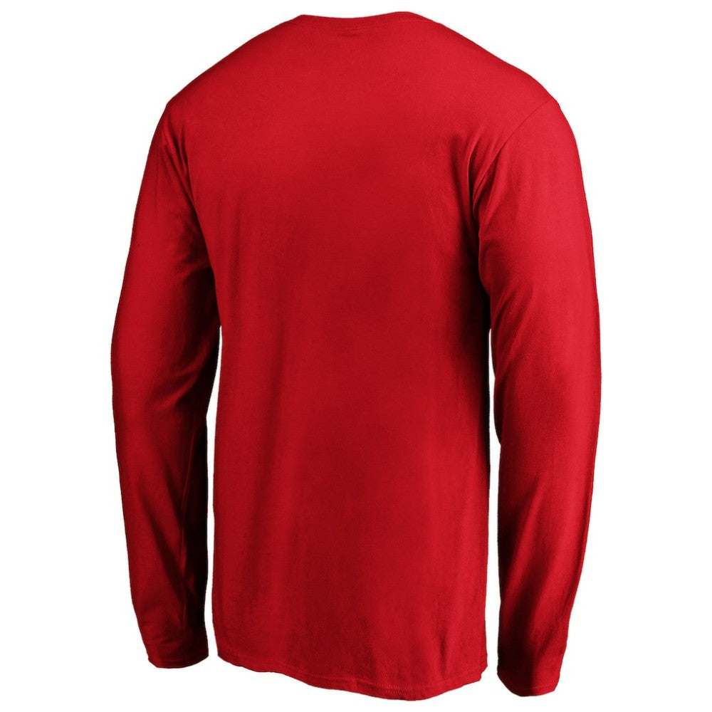 Men's Red Texas Rangers Team Heart & Soul Long Sleeve T-Shirt Lifestyle