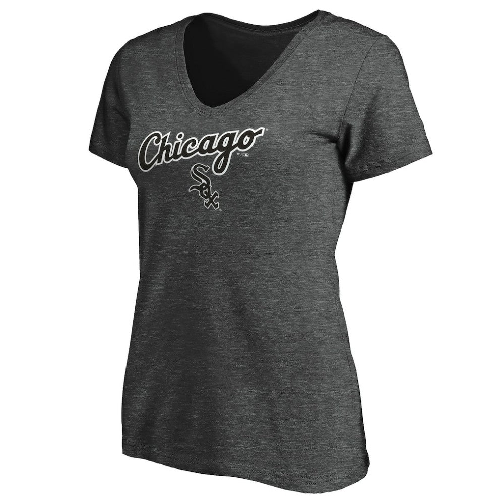 Chicago White Sox Fanatics Women's Team Logo Lockup V-Neck T-Shirt for sale