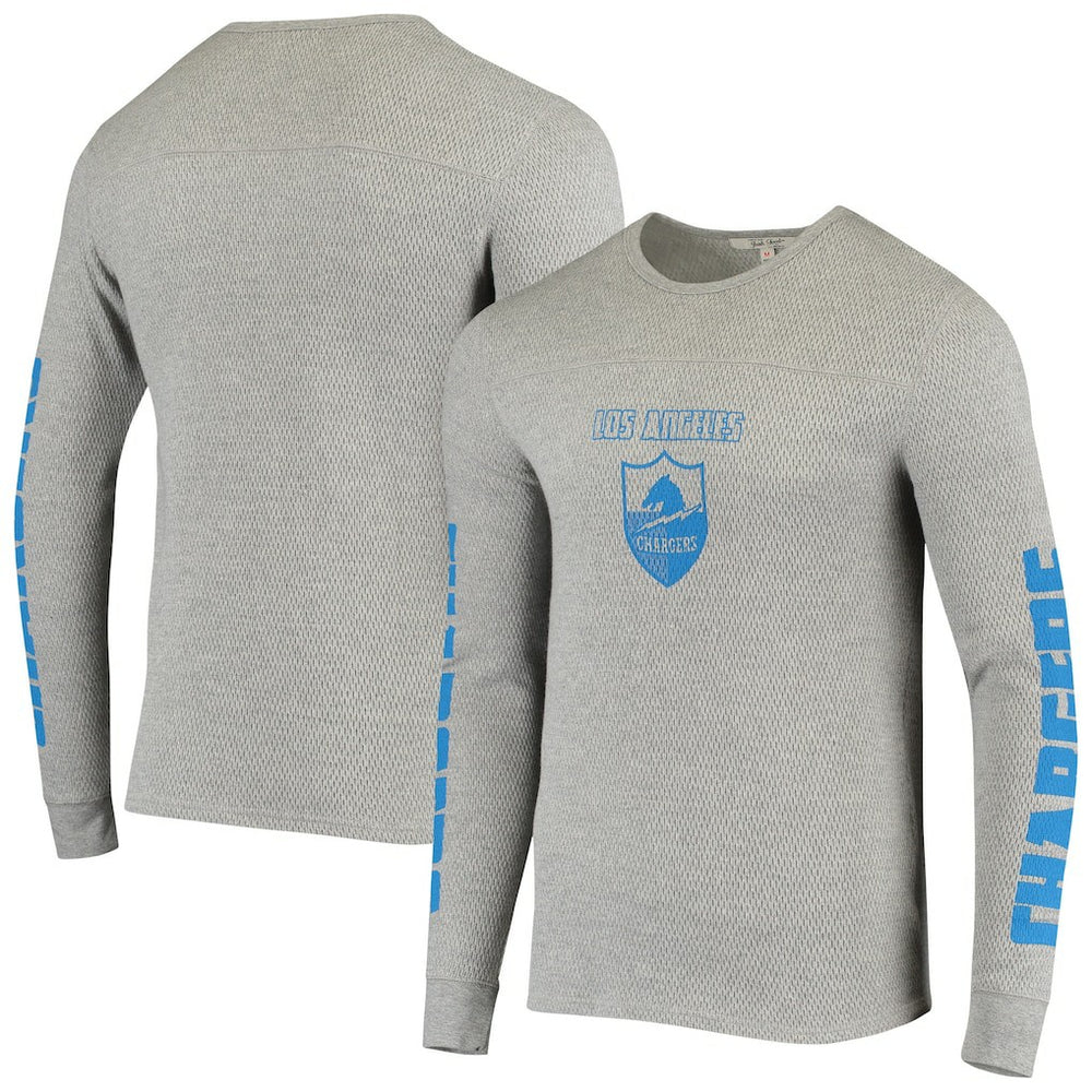 Los Angeles Chargers Junk Food Heavyweight Thermal Long Sleeve T-Shirt Heathered Gray - NFL