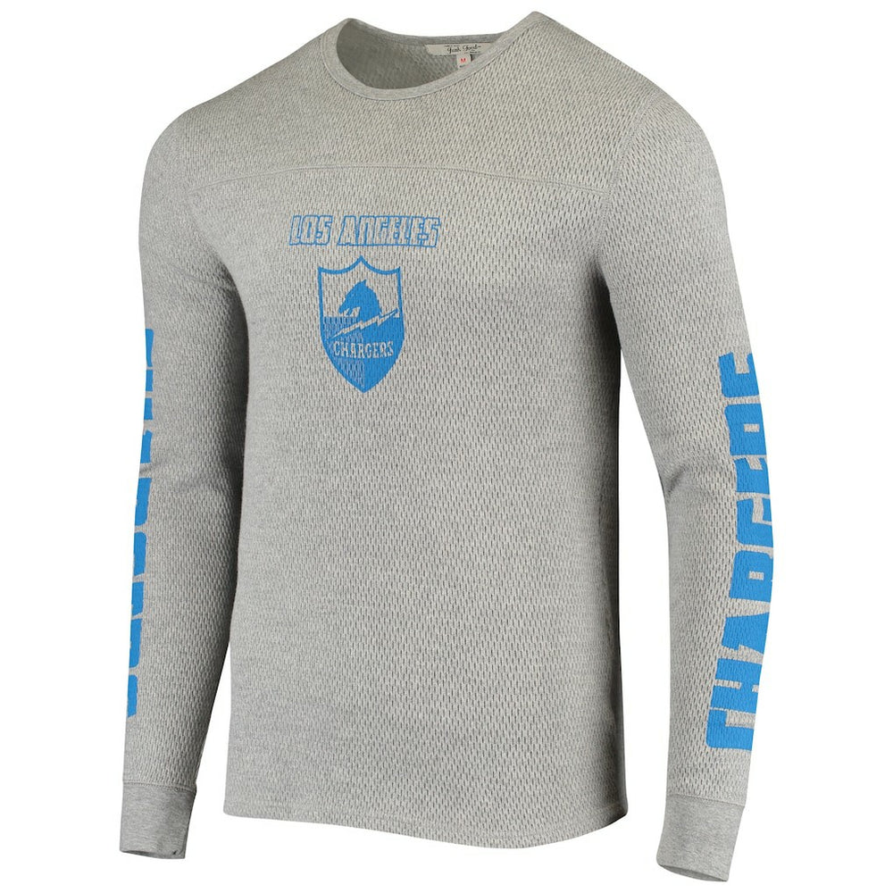 Los Angeles Chargers Junk Food Heavyweight Thermal Long Sleeve T-Shirt Heathered Gray - NFL