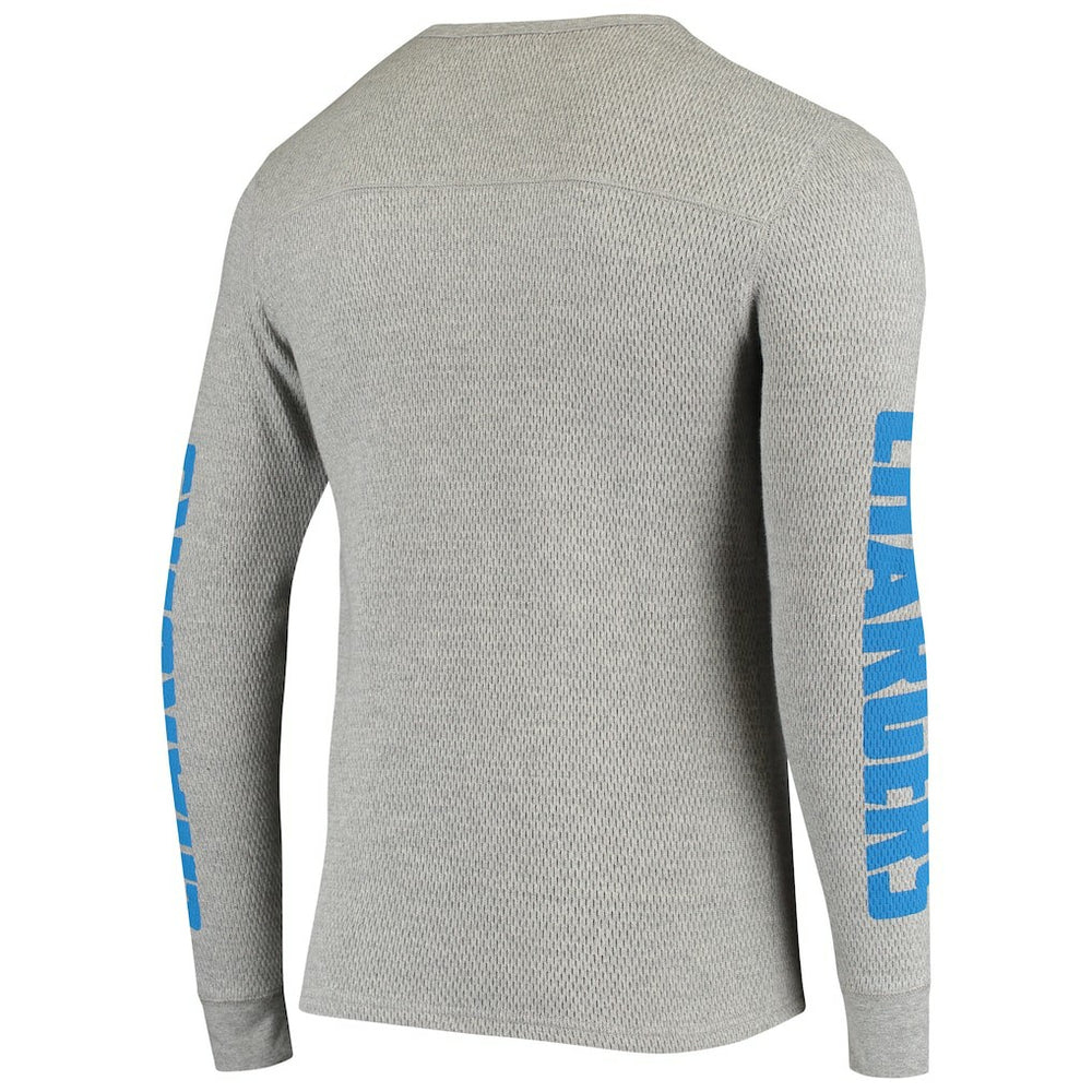 Los Angeles Chargers Junk Food Heavyweight Thermal Long Sleeve T-Shirt Heathered Gray - NFL