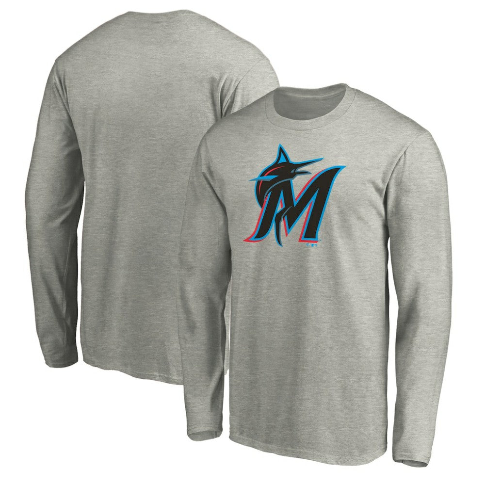Miami Marlins Official Team Logo Long Sleeve T-Shirt Sale