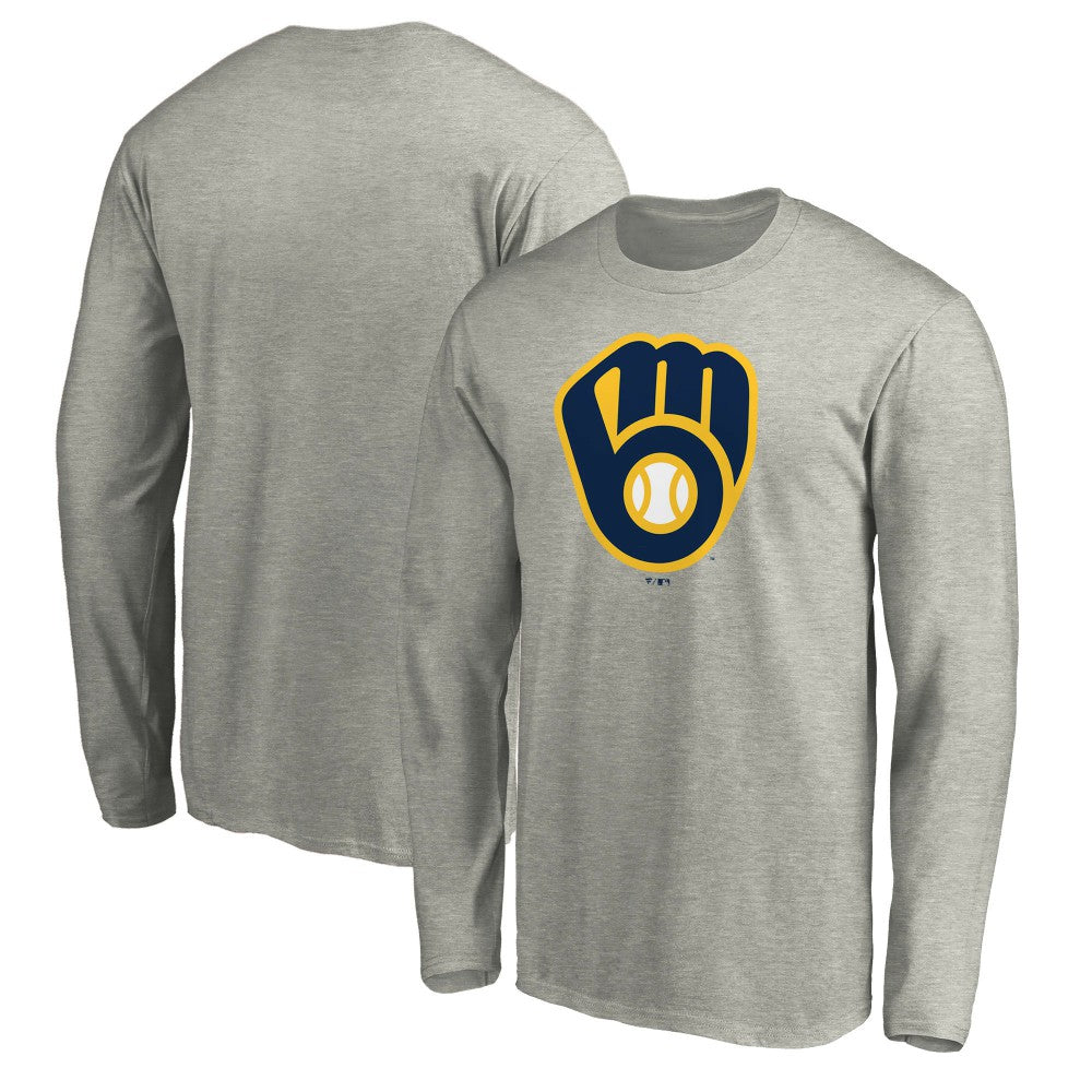Milwaukee Brewers Official Team Logo Long Sleeve T-Shirt Clearance