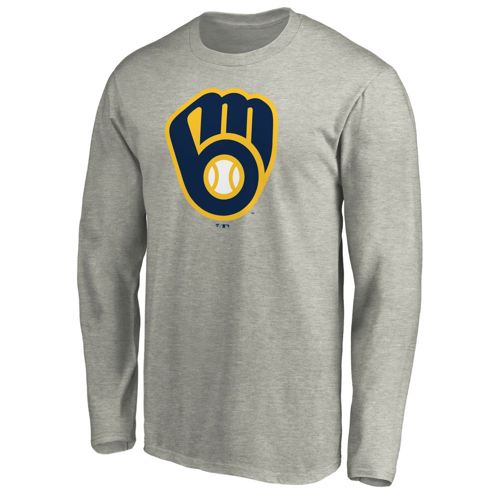 Milwaukee Brewers Official Team Logo Long Sleeve T-Shirt Clearance