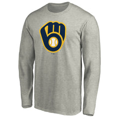 Milwaukee Brewers Official Team Logo Long Sleeve T-Shirt Clearance