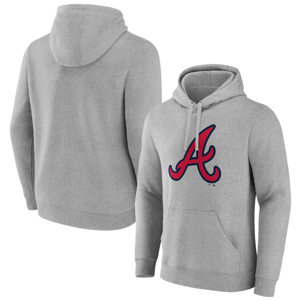Atlanta Braves Official Logo Fitted Pullover Hoodie Lifestyle