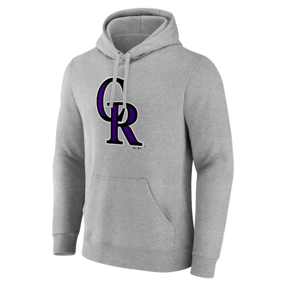 Colorado Rockies Official Logo Fitted Pullover Hoodie On Sale
