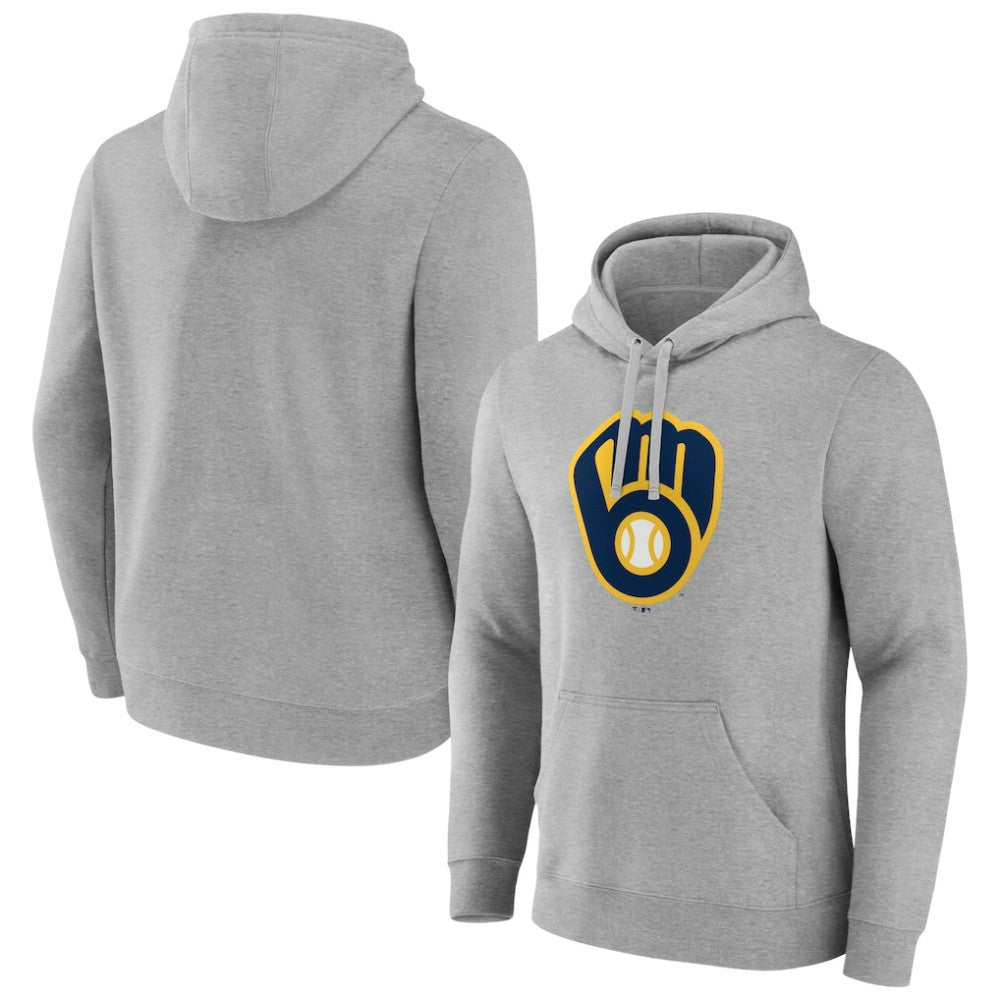 Milwaukee Brewers Official Logo Fitted Pullover Hoodie Online