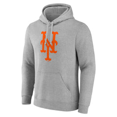New York Mets Official Logo Fitted Pullover Hoodie Clearance